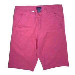 Caribbean Joe Pink Cotton Blend‎ with Pockets Women's Bermuda Shorts Size 6